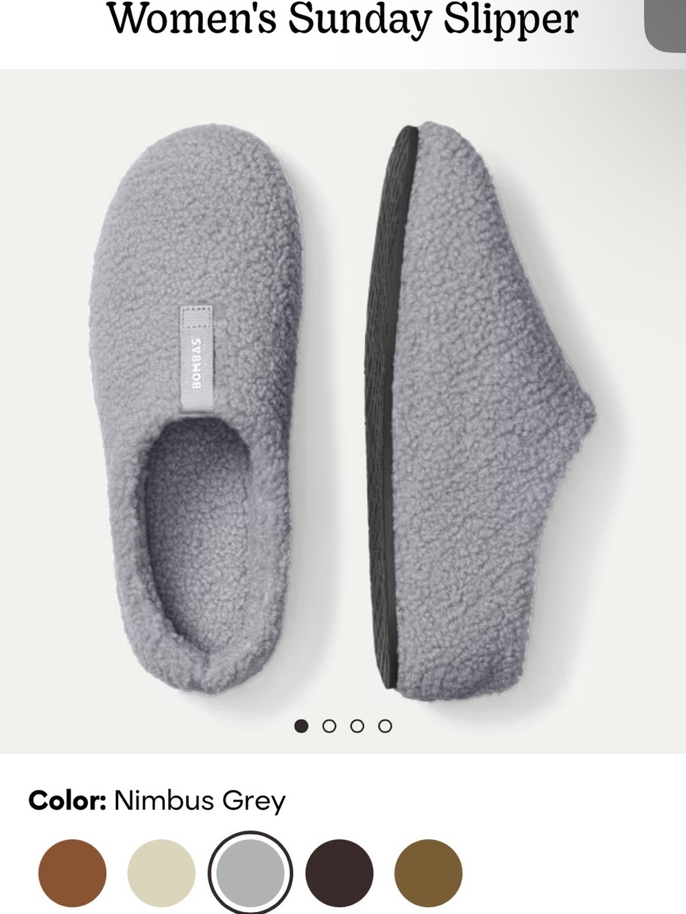 Bombas ‘The Sunday Slipper’ in Nimbus Grey- NWT - Picture 9 of 11